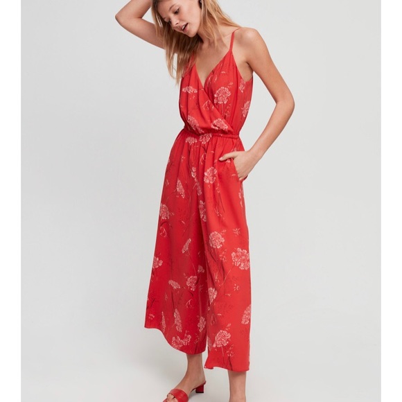Wilfred Aritzia Scarlett Red Jumpsuit. Size M - Picture 2 of 8